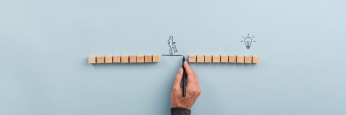 Conceptual image of teamwork and innovation