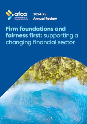 Click the image to access AFCA's 2024-25 annual report.