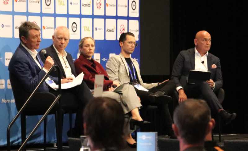 Panellists at Riskfocus 26 discussing the new class of adviser. Pictured (L-R) Nial McConville MD Bombora Advice; Phil Anderson, GM Policy, Advocay & Standards; FAAA, Keely O’Brien, GM Corporate Affairs and Strategy, CALI; Bradley Gecelter, Steadfast Life and moderator Craig Parker, AIA’s GM Retail, Distribution & Retention.