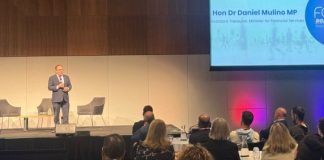 Daniel Mulino, Assistant Treasurer, speaking at FAAA conference 2026, Melbourne.