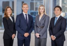 The current TAL board (L-R): Angela Mentis (Non-Executive Director), David Cohen (Chair), Fiona Macgregor (Group CEO and Managing Director) and Akifumi Kai (Non-Executive Director).