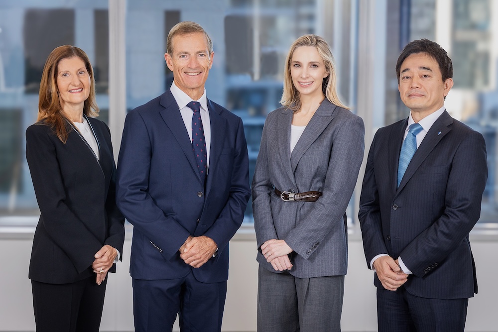 The current TAL board (L-R): Angela Mentis (Non-Executive Director), David Cohen (Chair), Fiona Macgregor (Group CEO and Managing Director) and Akifumi Kai (Non-Executive Director).