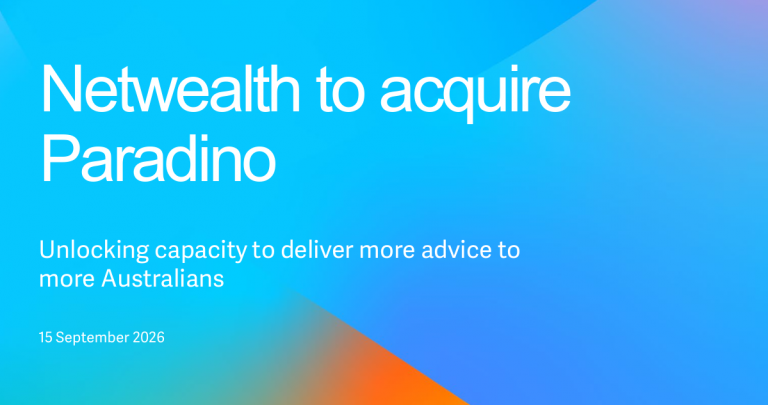 Netwealth to Acquire Paradino